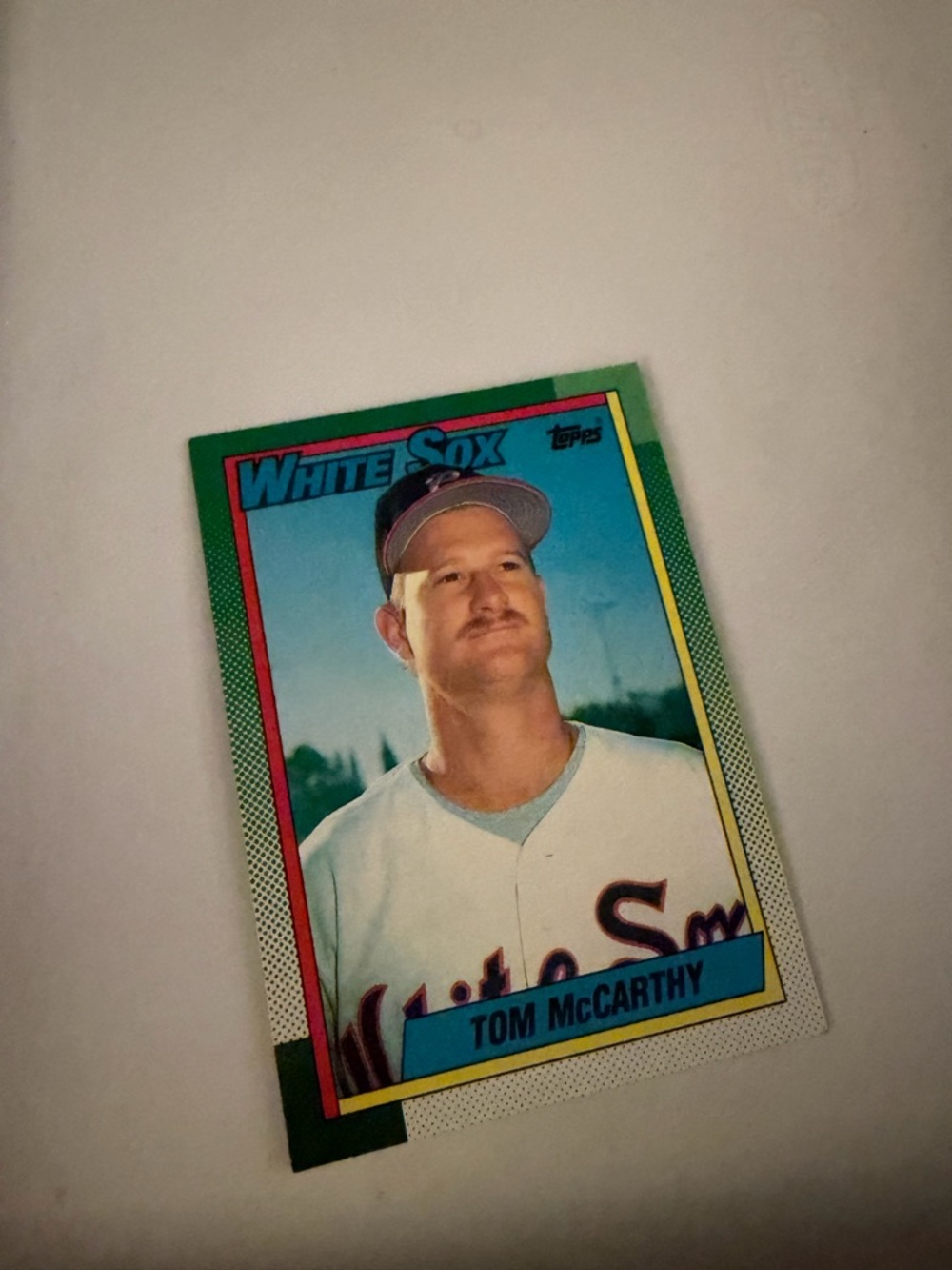1990 topps tom McCarthy white Sox baseball card